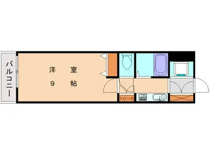 グラン・ブルー・アクア(1K/6階)の間取り写真