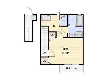 NEOSTAGE(1K/2階)の間取り写真