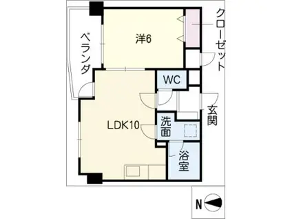 VIVRE御器所(1LDK/4階)の間取り写真