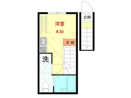 グラシア蒲田(ワンルーム/2階)の間取り写真