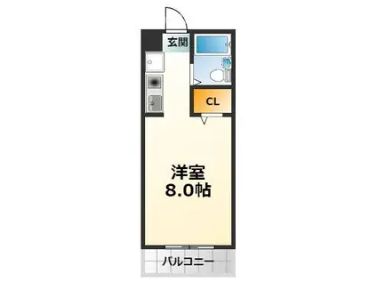 ヤマザキメゾンドファム(1K/3階)の間取り写真