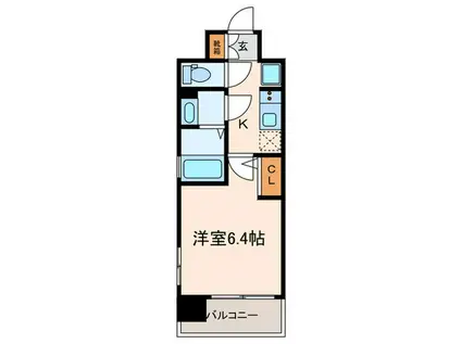 ＪＲ東海道本線 西大路駅 徒歩10分 10階建 築1年(1K/9階)の間取り写真