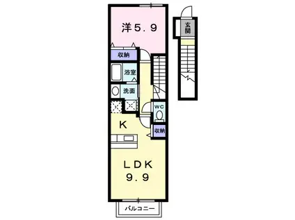 RADIA滝野川(1K/3階)の間取り写真