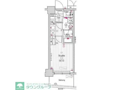 ガーラ横濱関内グランドステージ(1K/4階)の間取り写真