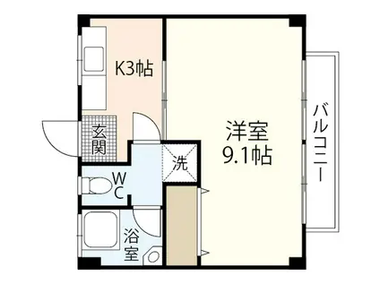 山田ビル(1K/4階)の間取り写真