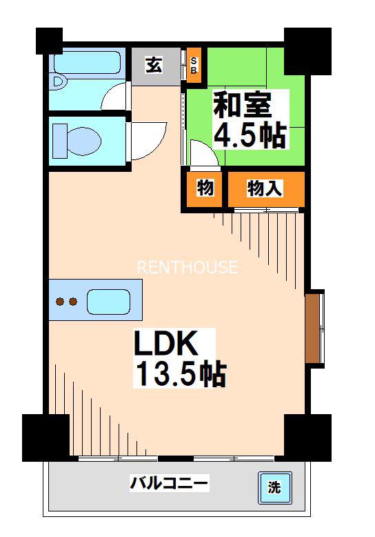浅草寿町ダイヤモンドマンション(1LDK/3階)の間取り写真