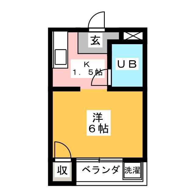 アシスト第3岐阜マンション(1K/3階)の間取り写真