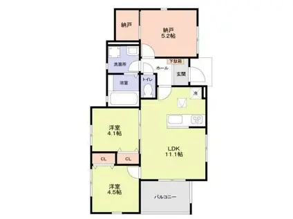 サンライズ平和台(2SLDK/1階)の間取り写真