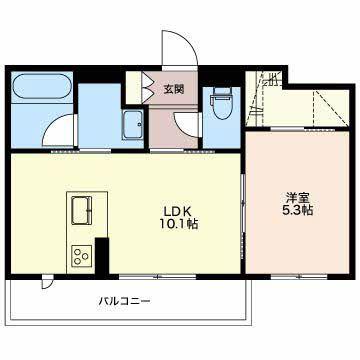 コートエスパシオII(1LDK/1階)の間取り写真