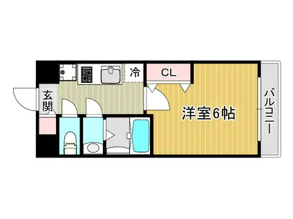 エスリードレジデンス大阪福島フロント(1K/5階)の間取り写真