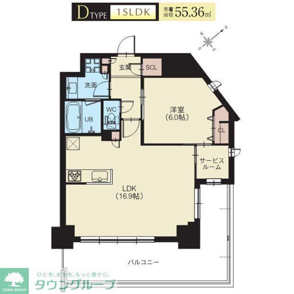 スプランディッド新横浜(1SLDK/3階)の間取り写真
