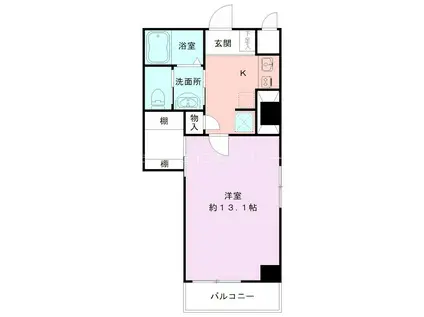 BUENA古町通5番町(1K/4階)の間取り写真