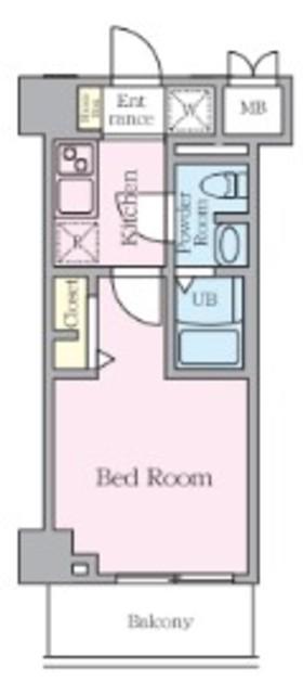 S-RESIDENCE妙典BROAD(1K/7階)の間取り写真
