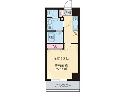 COURT TAKETOKUIII(1K/2階)の間取り写真