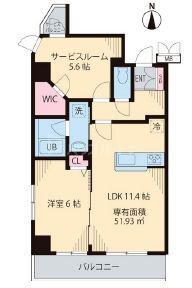インペリアル パーク I(1SLDK/7階)の間取り写真