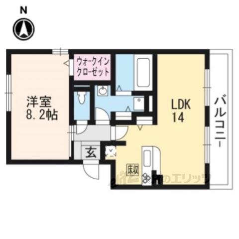 LUNA NUBE(1LDK/2階)の間取り写真