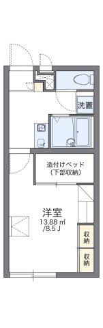 レオパレス白山高木(1K/1階)の間取り写真