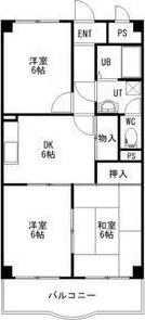 アーバンヒルズ(3DK/3階)の間取り写真