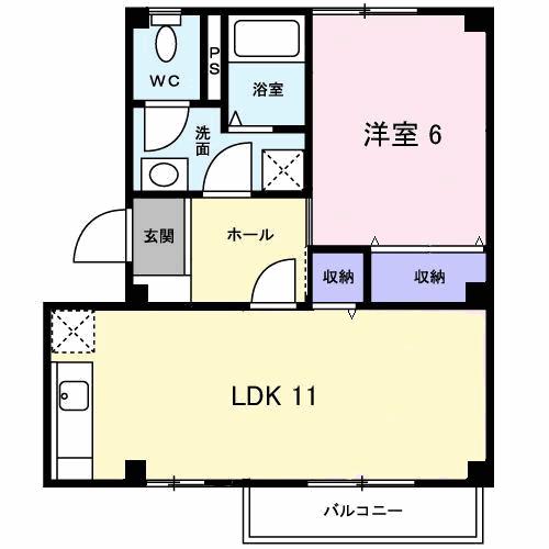 ガーデンタウン北長野(1LDK/1階)の間取り写真