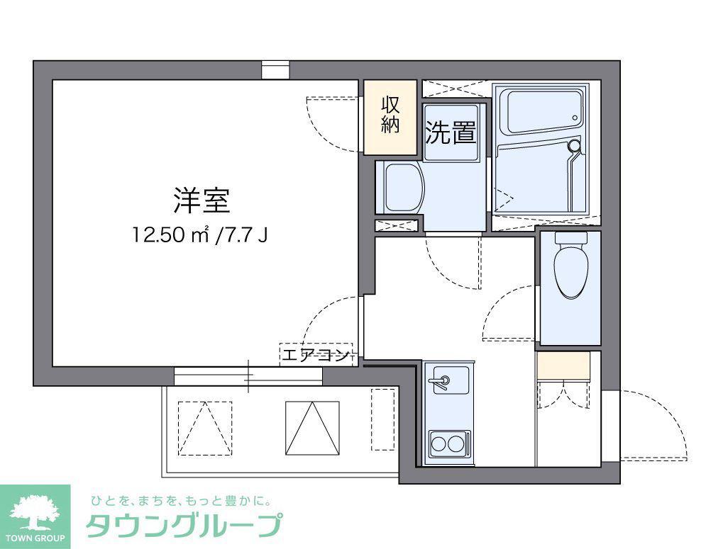 クレイノリヒト(1K/3階)の間取り写真