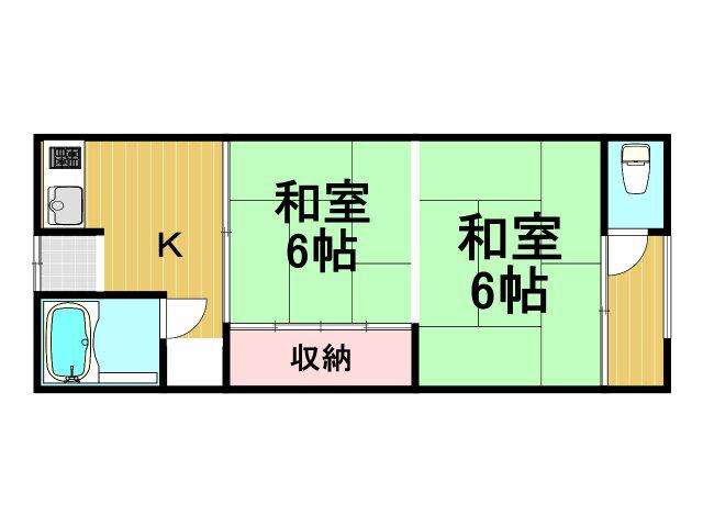 近江文化(2K/2階)の間取り写真