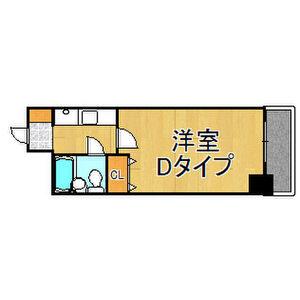 エスリード難波(1K/8階)の間取り写真