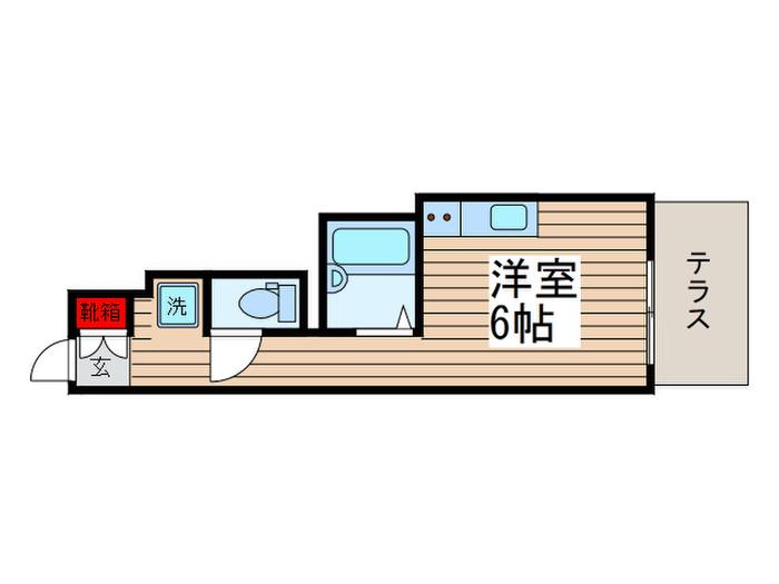 ウエストバレー柏(ワンルーム/1階)の間取り写真
