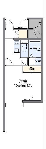 レオネクストBAKUROCHO(1K/1階)の間取り写真