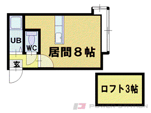 TS小樽(ワンルーム/3階)の間取り写真
