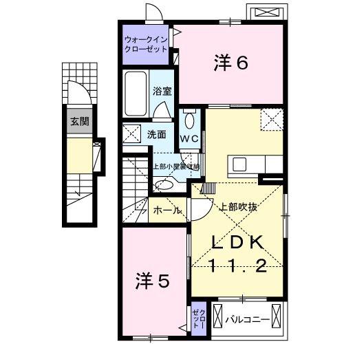 コロレ II(2LDK/2階)の間取り写真