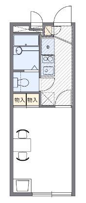東武伊勢崎線 草加駅 徒歩13分 3階建 築21年(1K/1階)の間取り写真