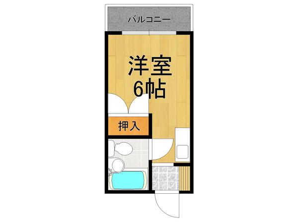 サンハイツ(ワンルーム/1階)の間取り写真