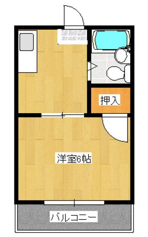 コートシェモア(1K/2階)の間取り写真