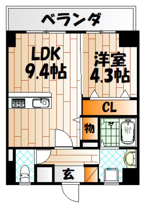 SOL DIAS (1LDK/5階)の間取り写真