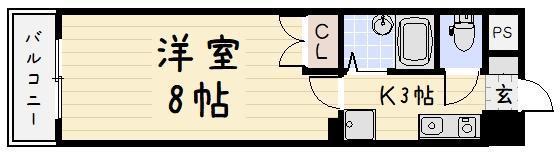 メゾンOM(1K/2階)の間取り写真