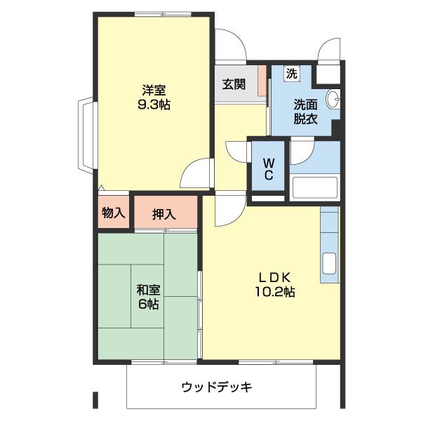 NN21(2LDK/1階)の間取り写真