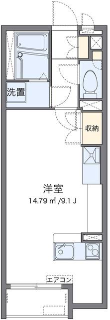ミランダアンネイハイム(ワンルーム/2階)の間取り写真