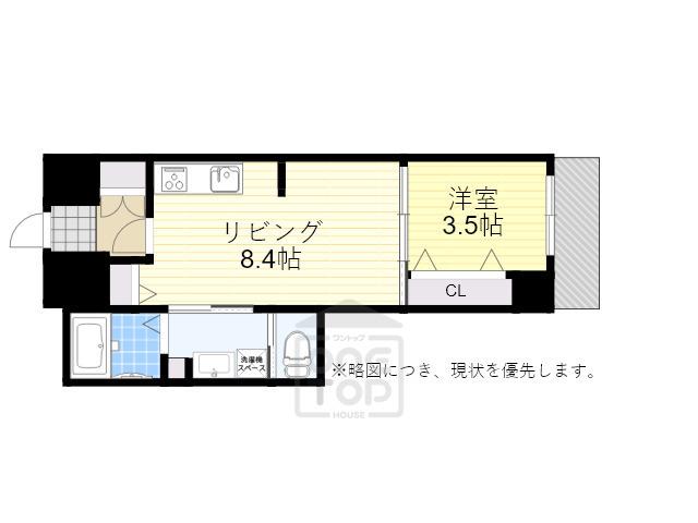 クローバー・グランツ曽根(1LDK/4階)の間取り写真