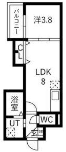 マナリオ(1LDK/1階)の間取り写真