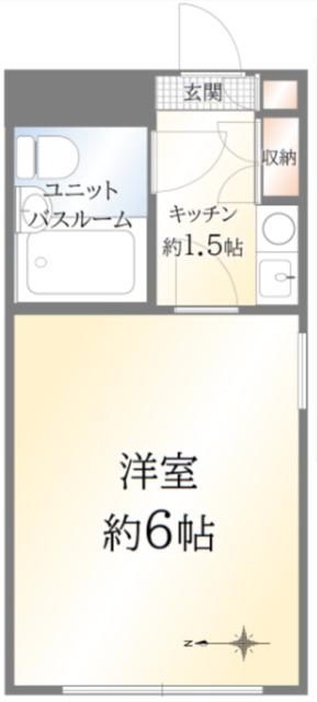 オセアニック(1K/1階)の間取り写真