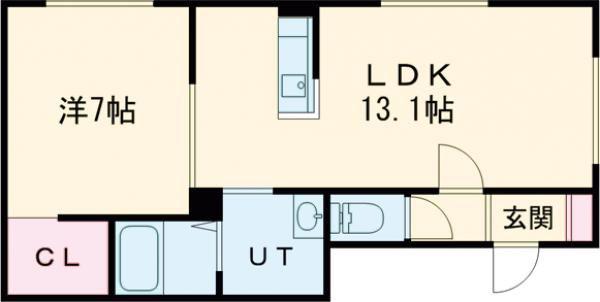 CASAオルフェ(1LDK/2階)の間取り写真