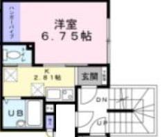 DUPLEX東坂下(1K/1階)の間取り写真
