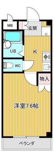 第2小島ビル(1K/4階)の間取り写真