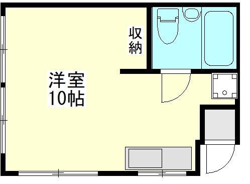 新原ビル(ワンルーム/3階)の間取り写真