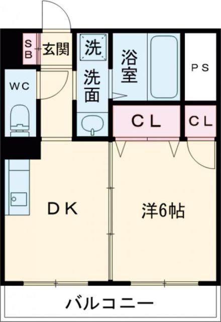 エクセル50(1SDK/5階)の間取り写真