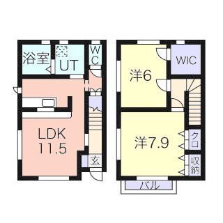 はなみずき(2LDK/1階)の間取り写真