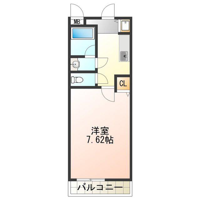 クローリスメゾンII番館(1K/1階)の間取り写真