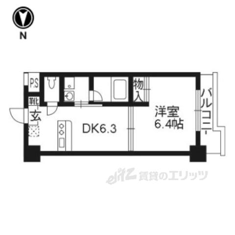 アンシャンテ(1DK/7階)の間取り写真
