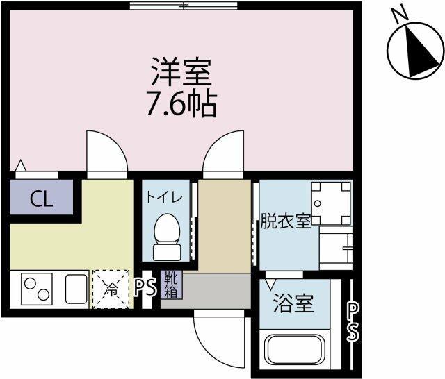 VILESTA鹿島田(1K/2階)の間取り写真