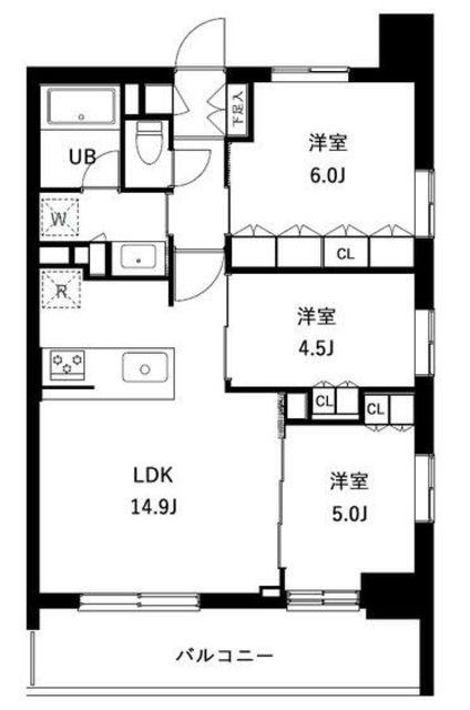 アーバンパーク立石(3LDK/9階)の間取り写真